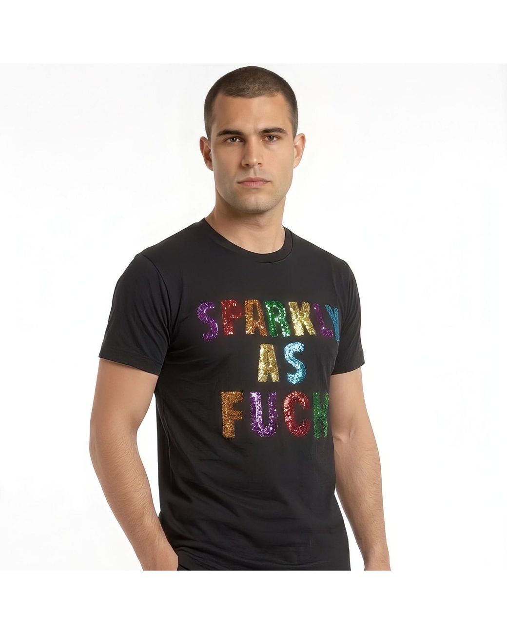 Any Old Iron Blue Sparkly As Fuck T-shirt for men
