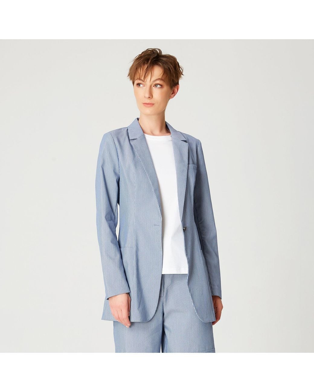 Smart and Joy Blue Tailored Blazer Jacket