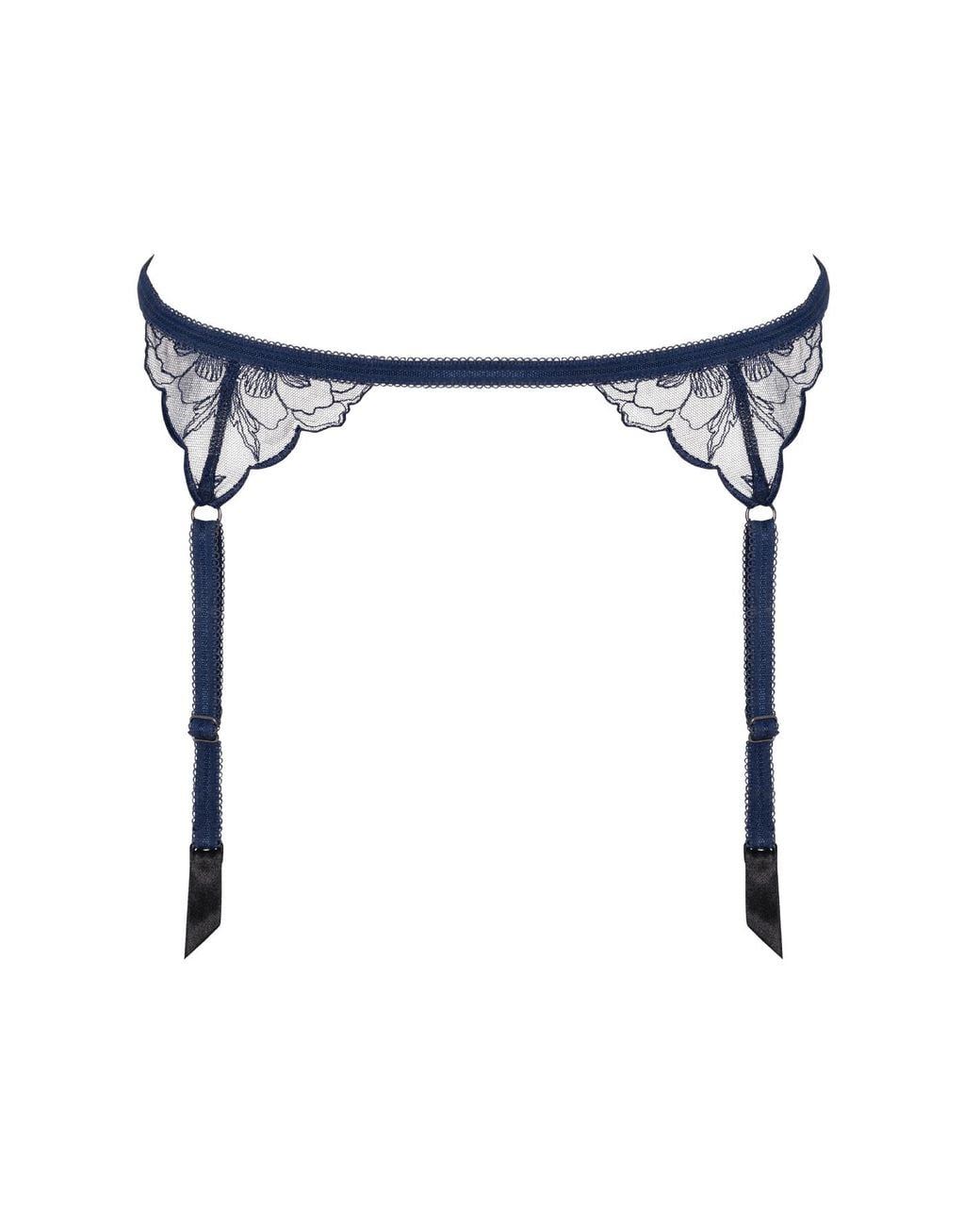 BonBon Lingerie White Coco Heart Suspender Belt