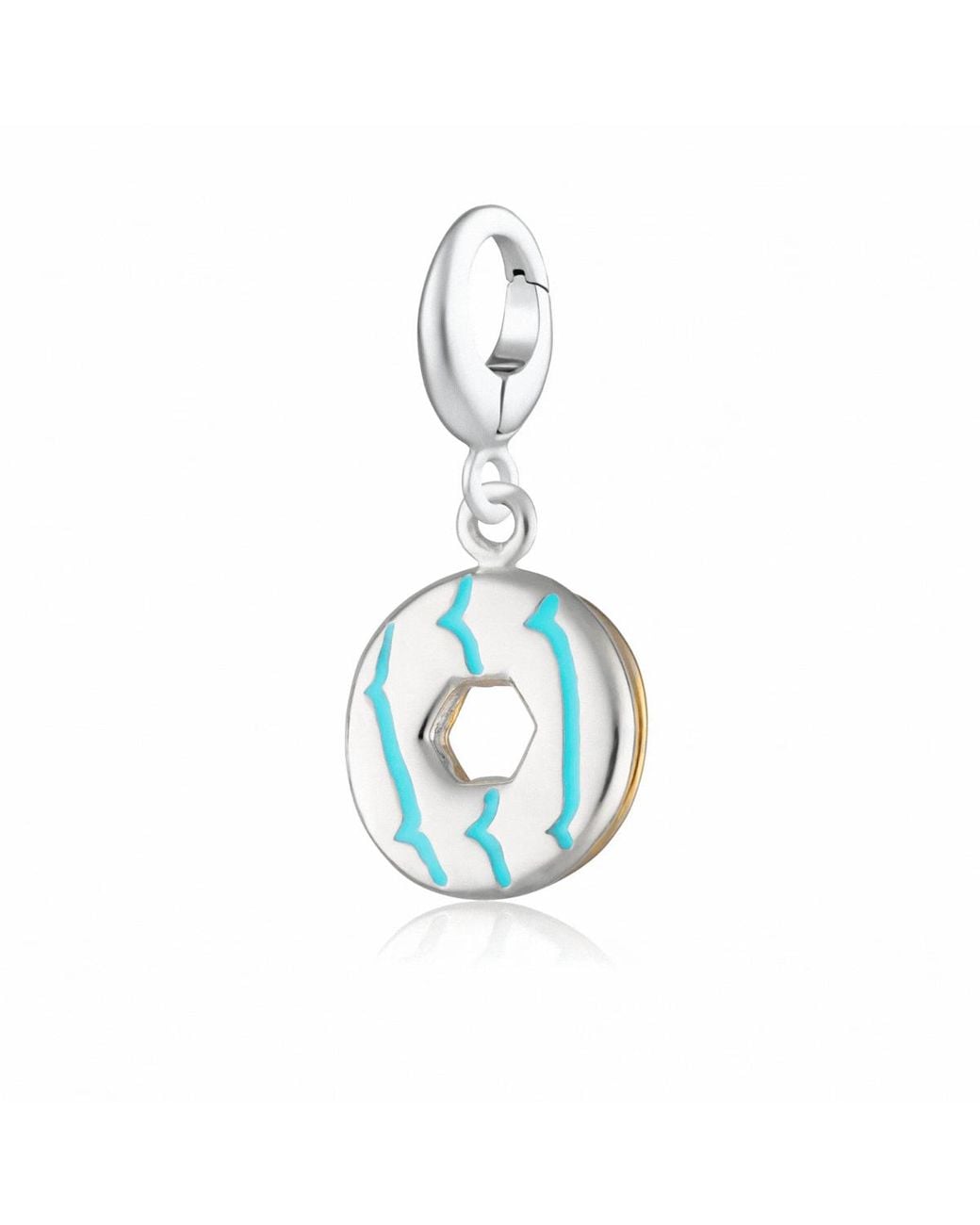 Lily Charmed Blue Party Ring Biscuit Charm With Enamel