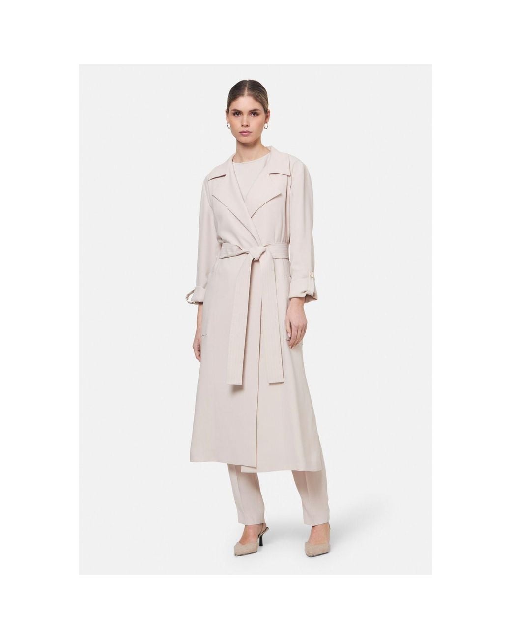 Helen Mcalinden Neutrals Lydiah Natural Pearl Duster Coat