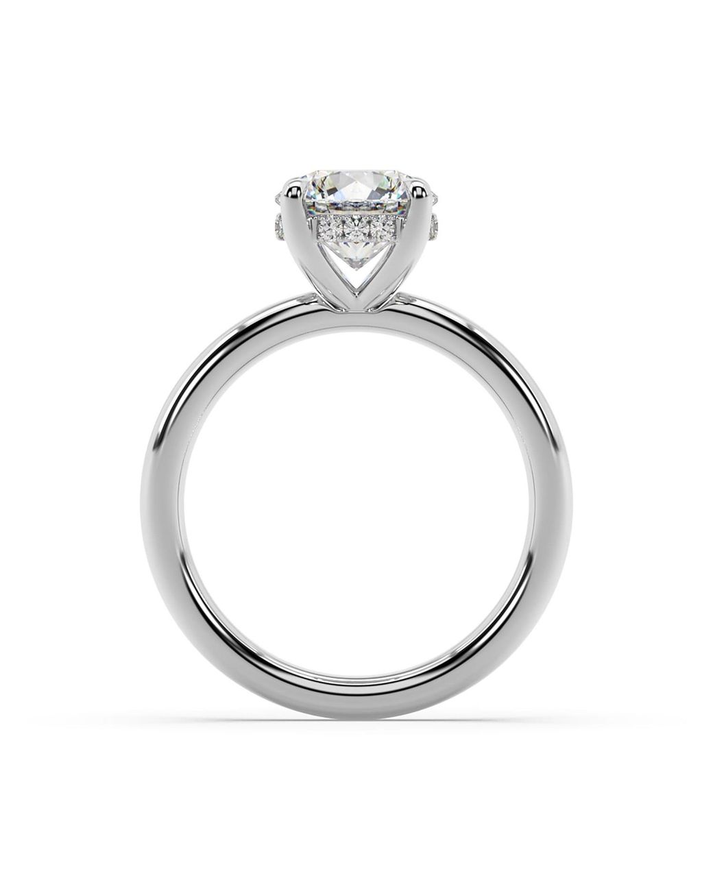 Artisan White Designer Round-Cut Lab Diamond Ring