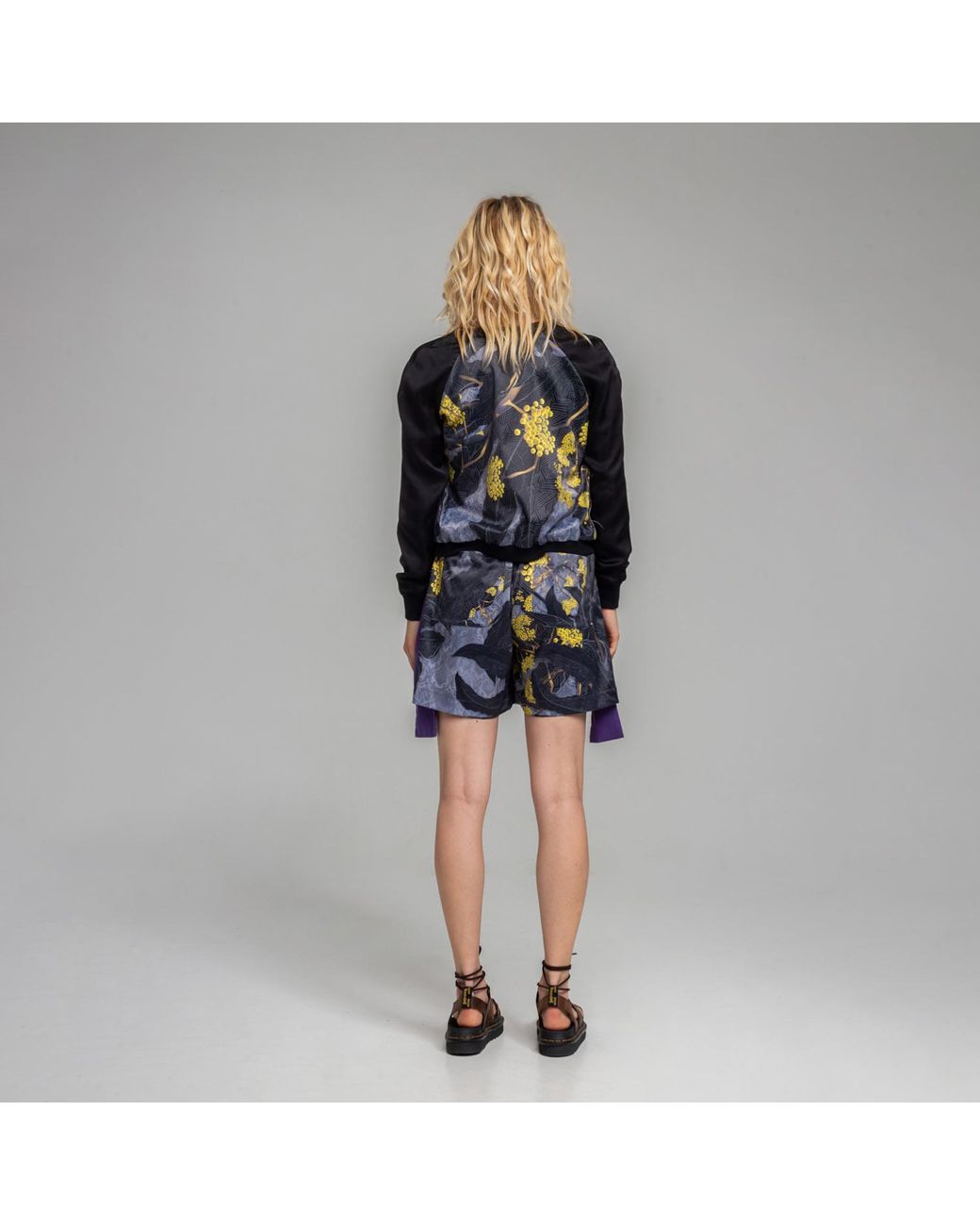 ARTISTA Black Diana Zipped Bomber Jacket