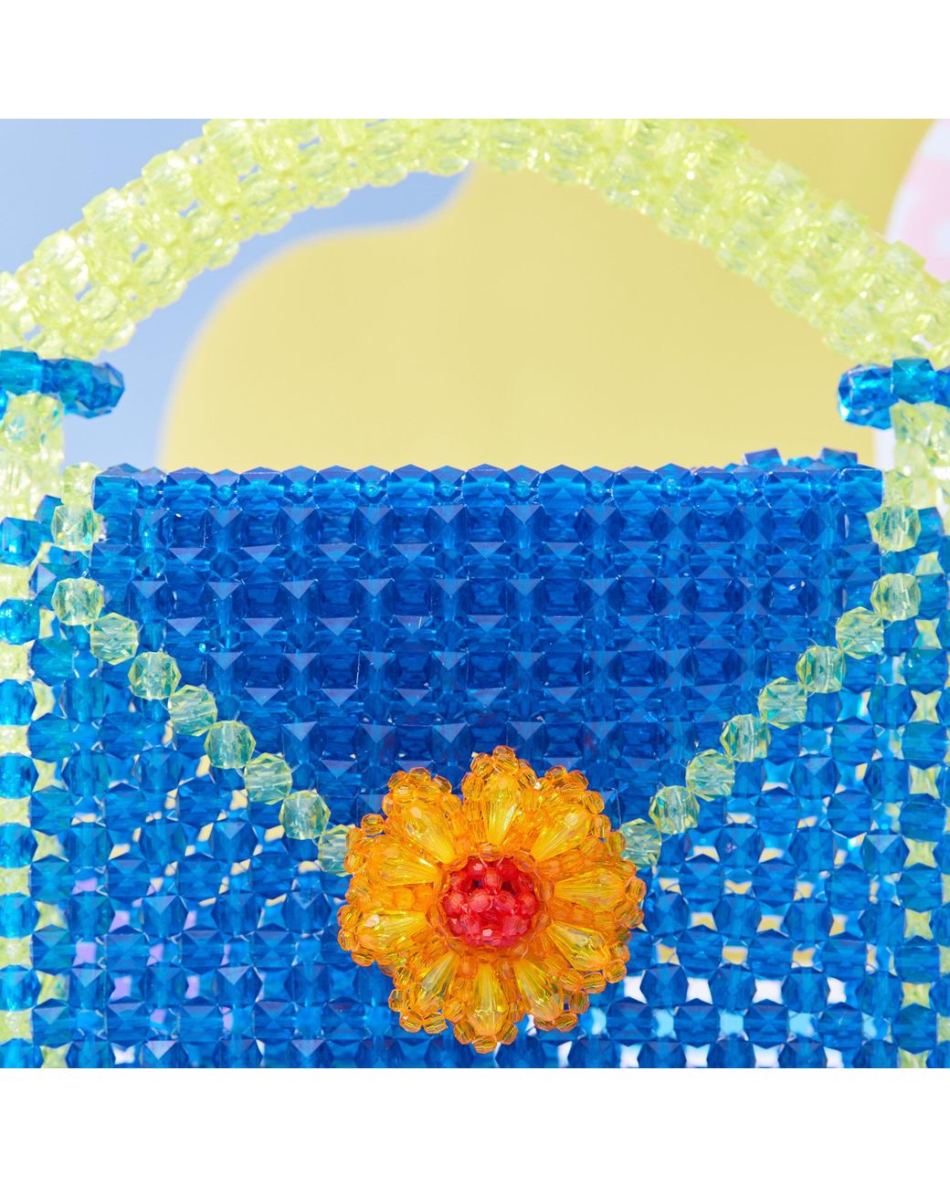 Tillie Beads Blue Bliss Mini Sunflower Bead Bag