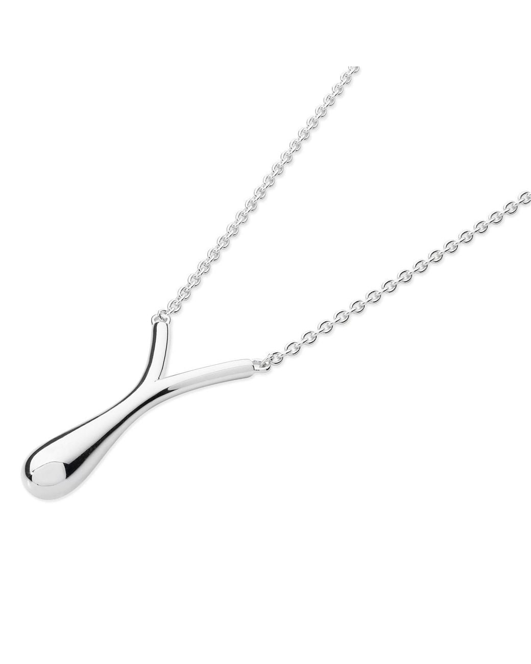 Lucy Quartermaine White Sterling V Drop Pendant