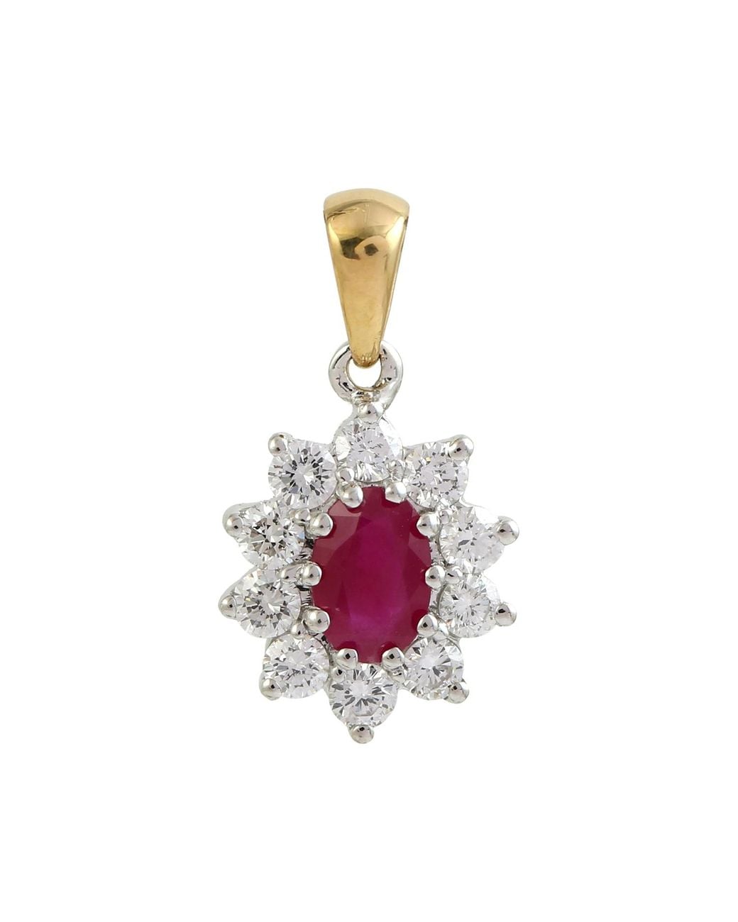 Artisan Purple Ruby Diamond Charm Pendant