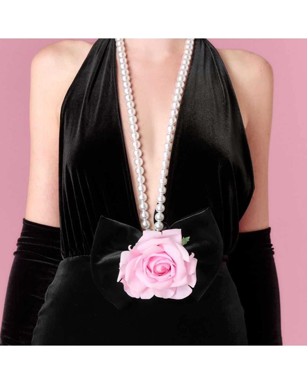 Nur Karaata Black Florence Bloom Dress