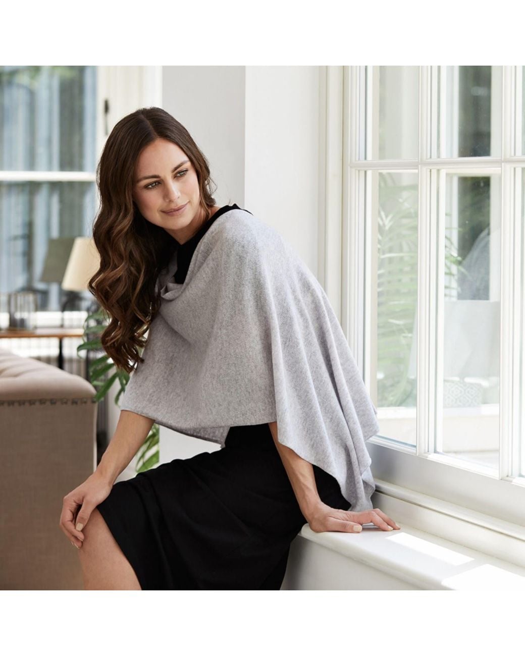Cove Gray Lucy Multi Way Cashmere Wrap