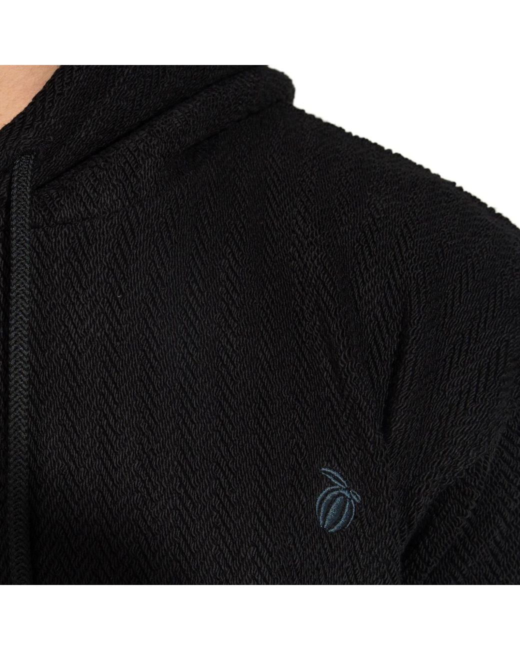 Maison Tangerine Black Knit Set Premium Cotton Zip-Up Hoodie & Joggers Tracksuit Set For