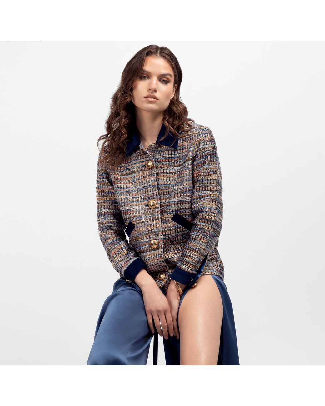 GeeGee Collection Blue Daphne Coat