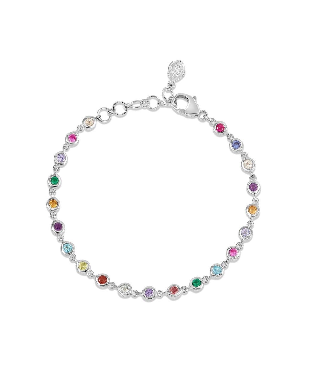 Dower & Hall Metallic Array Gemstone Line Bracelet