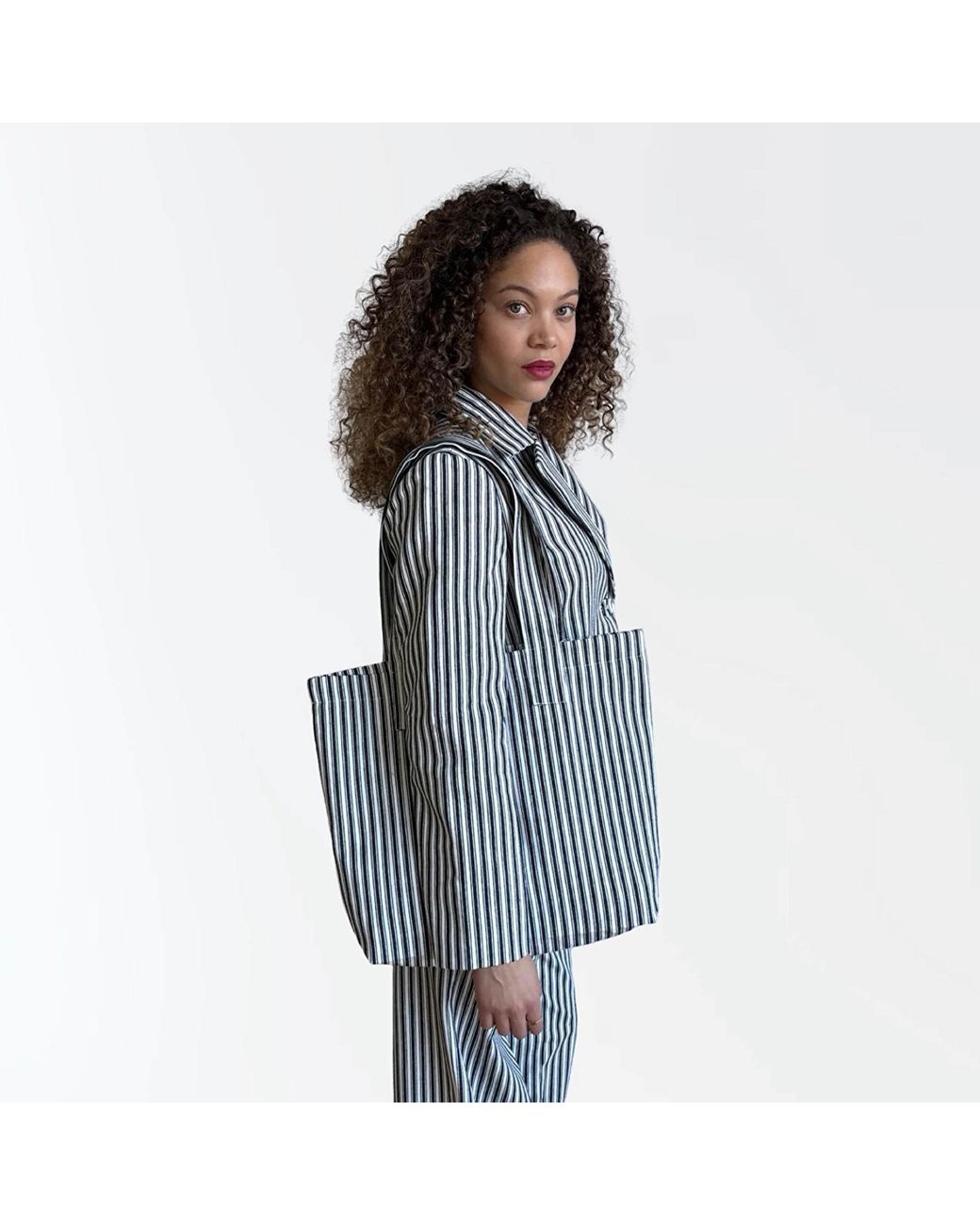 London Atelier Byproduct White Cotton Tote Bag