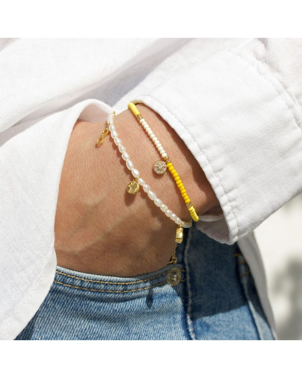 With Love Darling Metallic Energy Beaded Bracelet