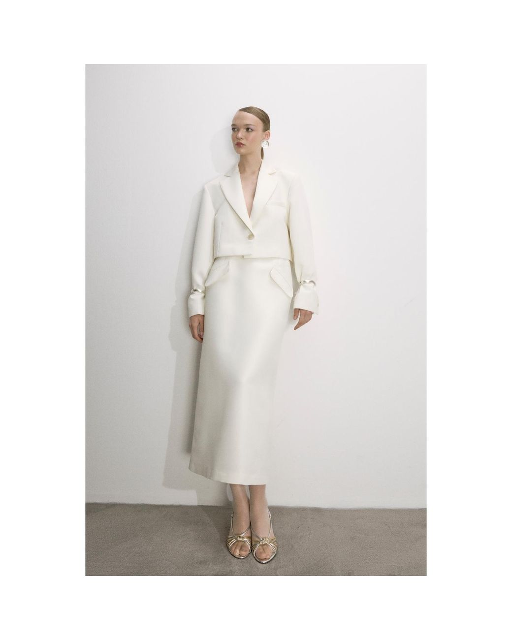 NAZLI CEREN White Aveline Skirt