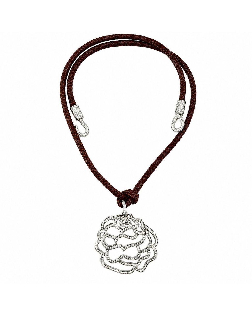 Persia Dona Jewelry Metallic Camellia Choker Necklace