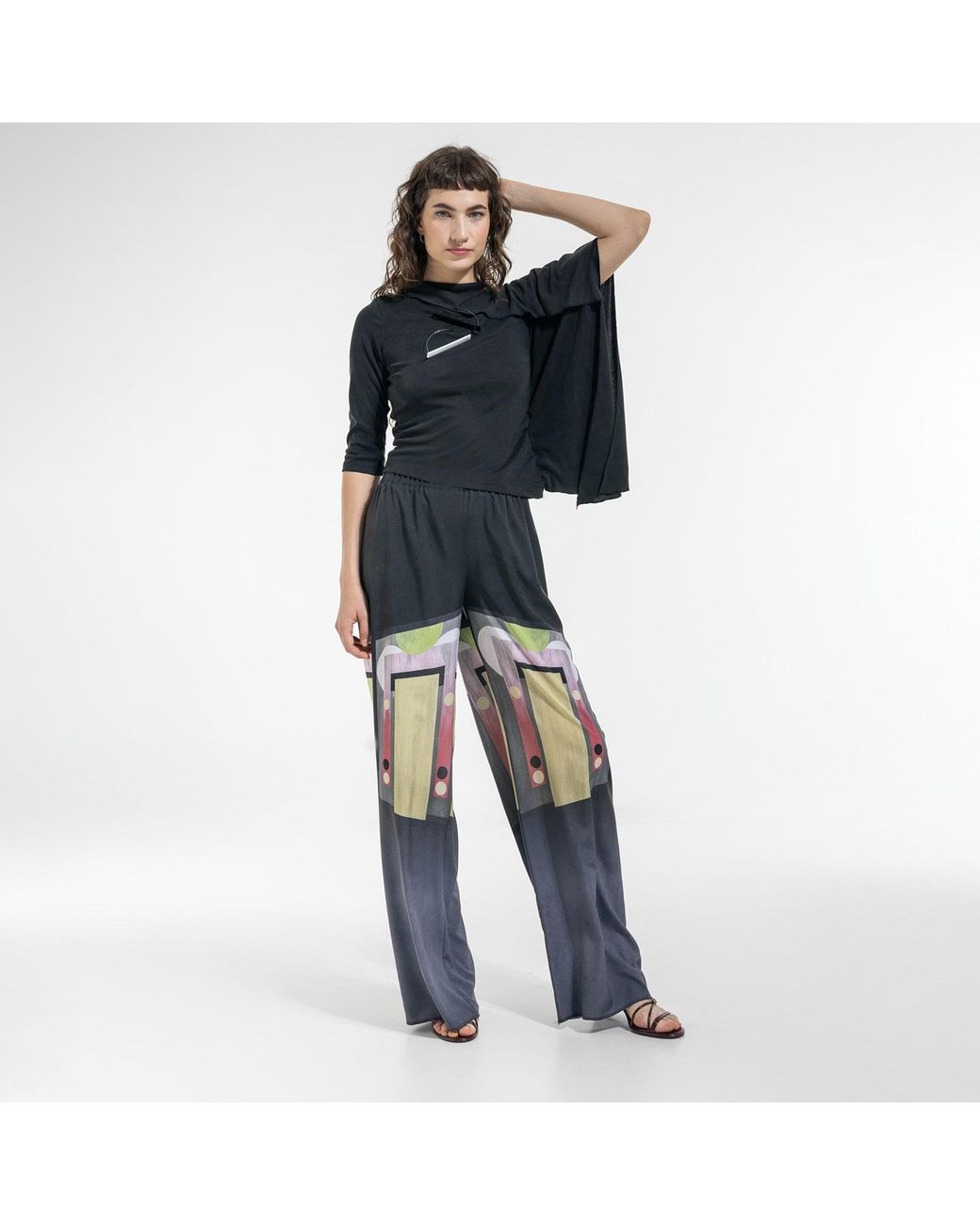 ARTISTA Blue Harper Wide Leg Pants