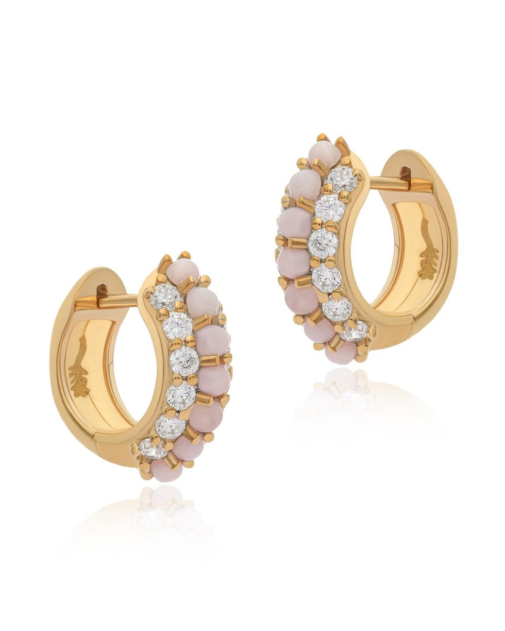 Preeti Sandhu Metallic Summer Sparkle Opal Vermeil Huggies