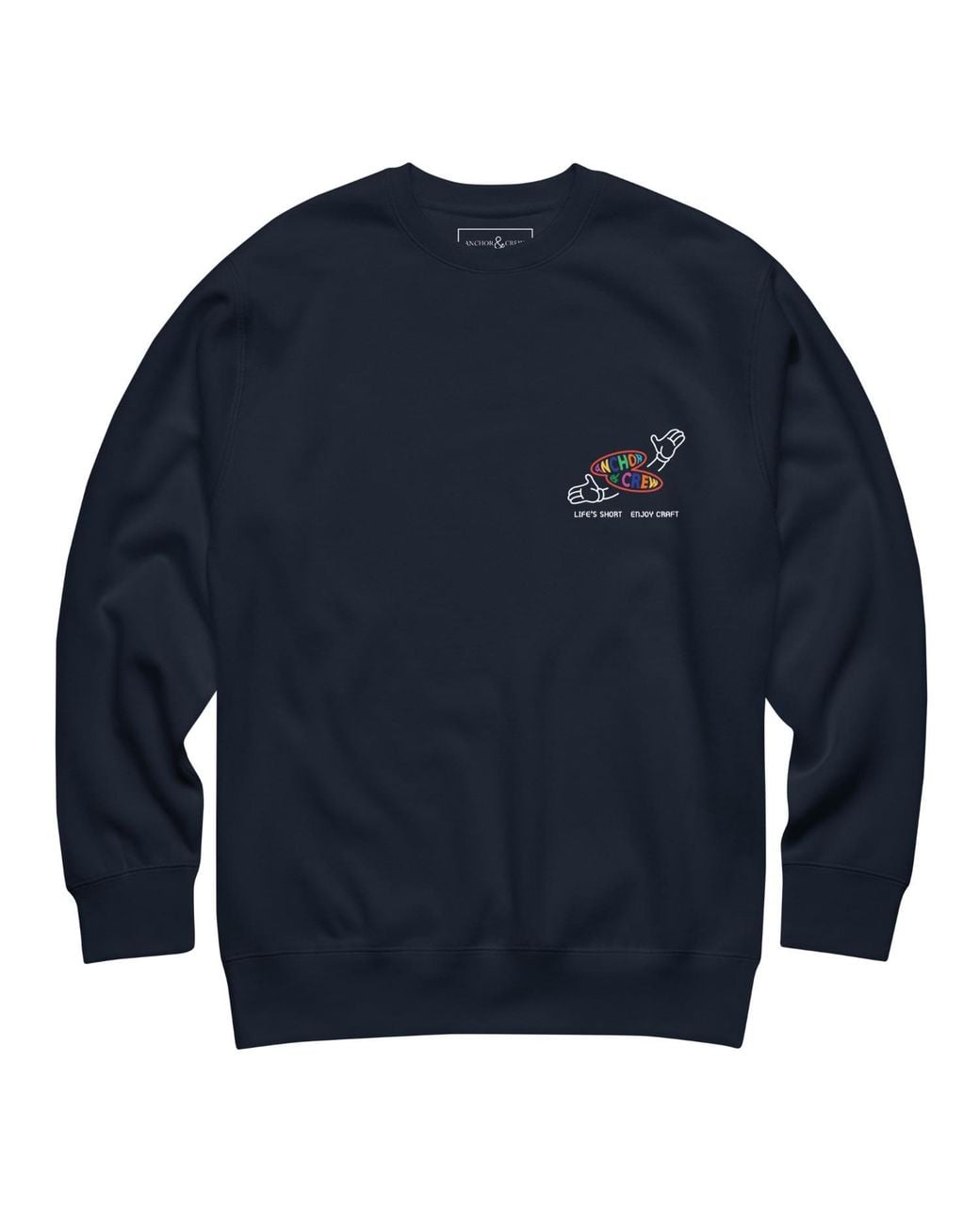 Anchor and Crew Blue Enjoy Craft Dial-A-Local Organic Cotton Sweatshirt for men