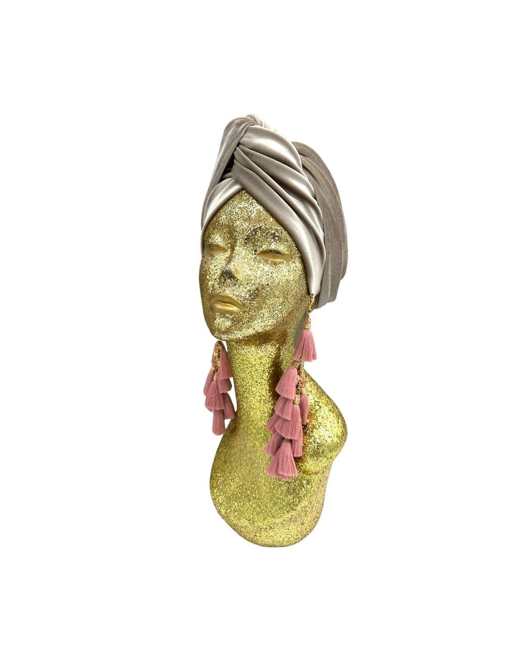 Julia Clancey Pink Neutrals Mink & Chacha Turban
