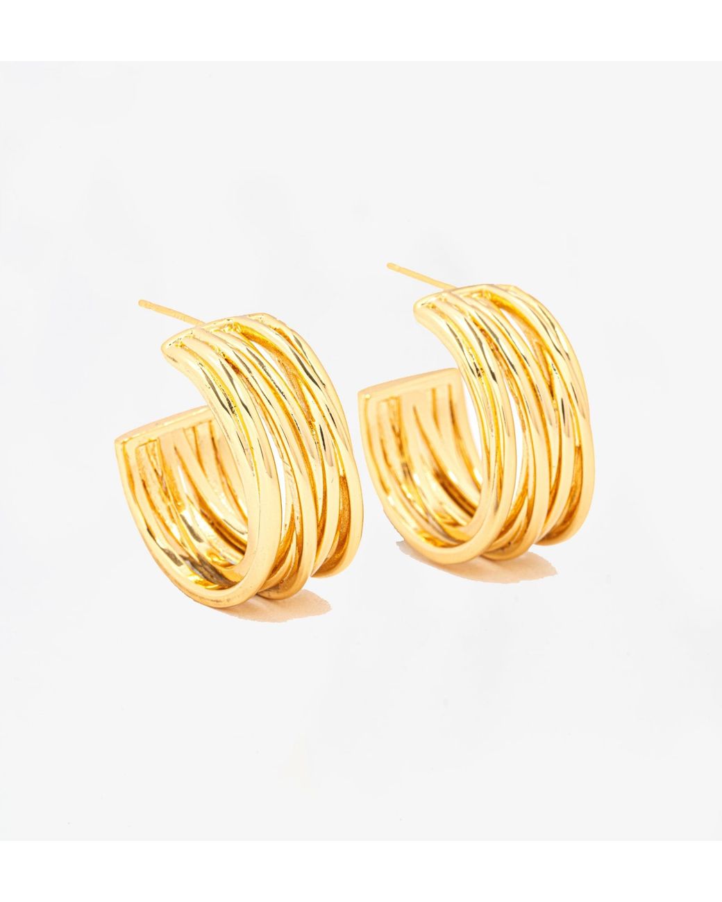 Uchi and Soto Metallic Nami Twist Earrings