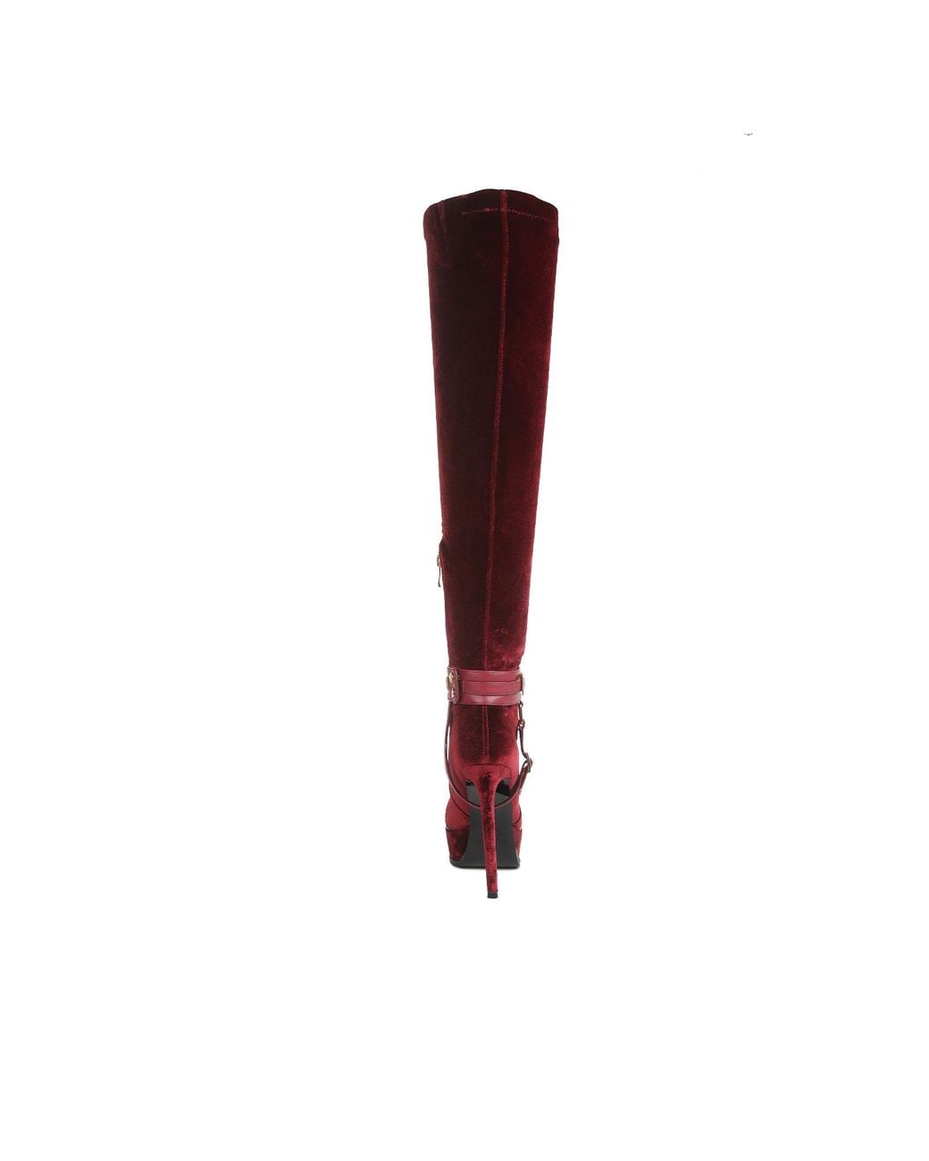 Rag & Co Red Bison High Platform Heeled Long Boots
