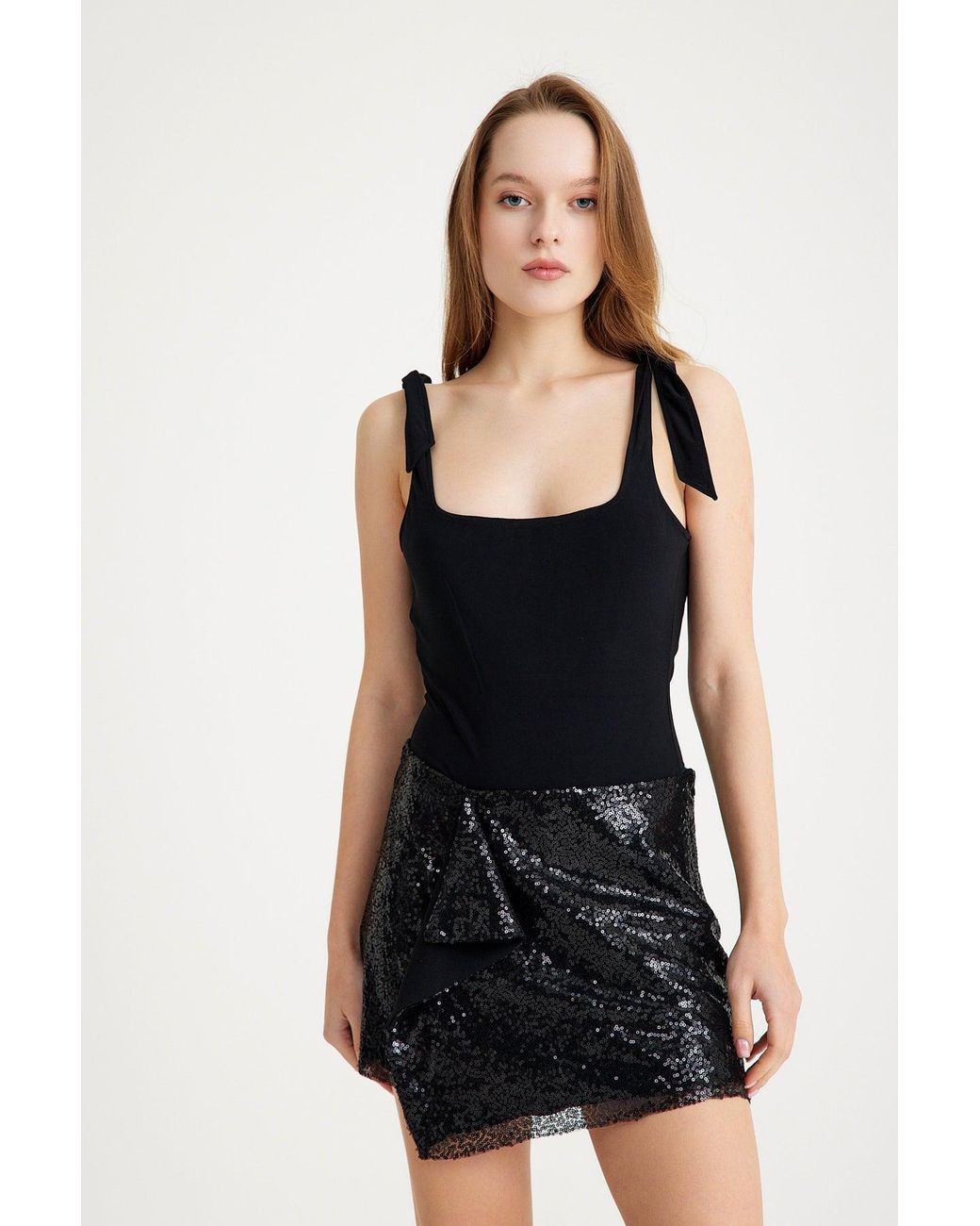Growny Black Mita Bodysuit