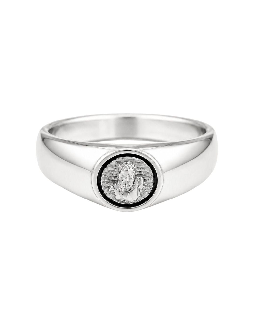 Outrage London Zeus God Signet Ring in Metallic for Men | Lyst