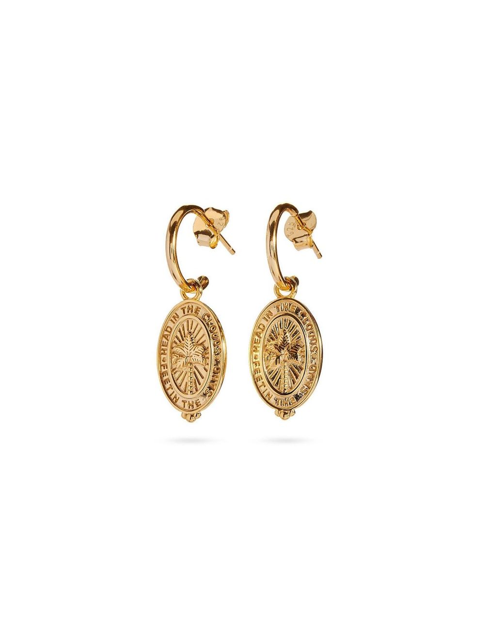 Onewildone Metallic Better Together Palm Tree Earrings