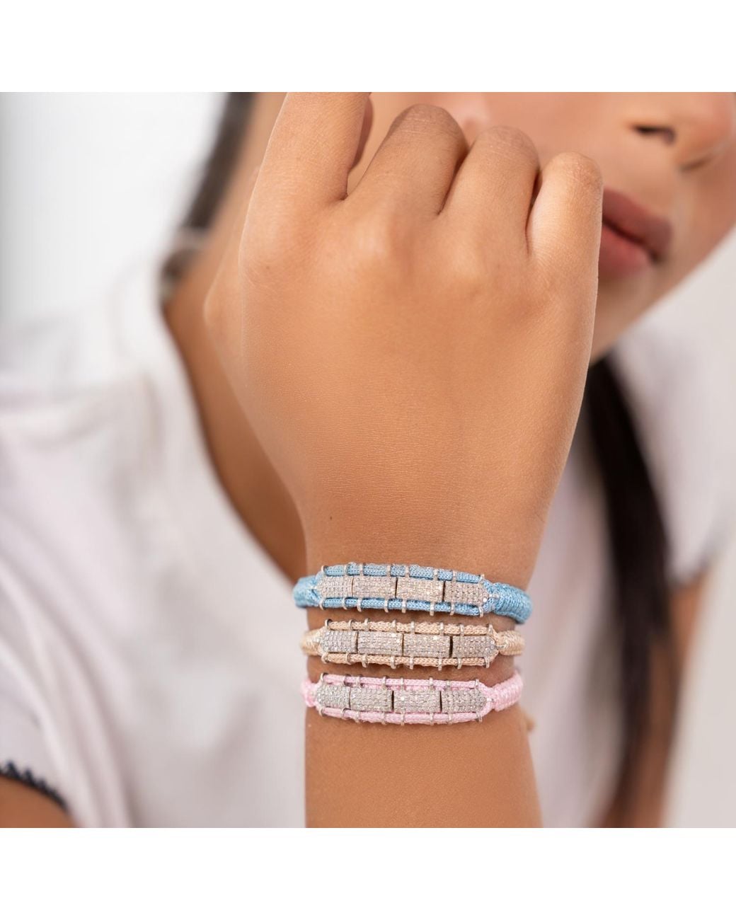 Caravan of Stones Blue Baby Row Bracelet