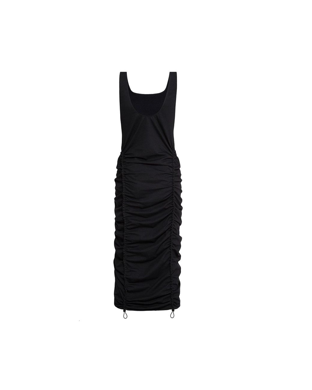 Audrey Vallens Black Spades 2 Gathered Seam Tank Top Dress Cotton