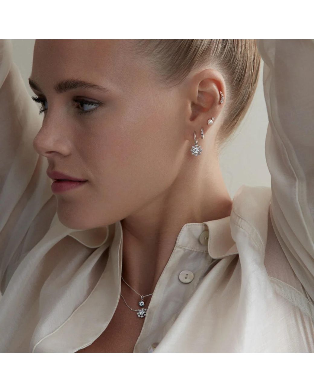 Dinny Hall Metallic Shuga Pearl & Lab-Created Diamond Studs
