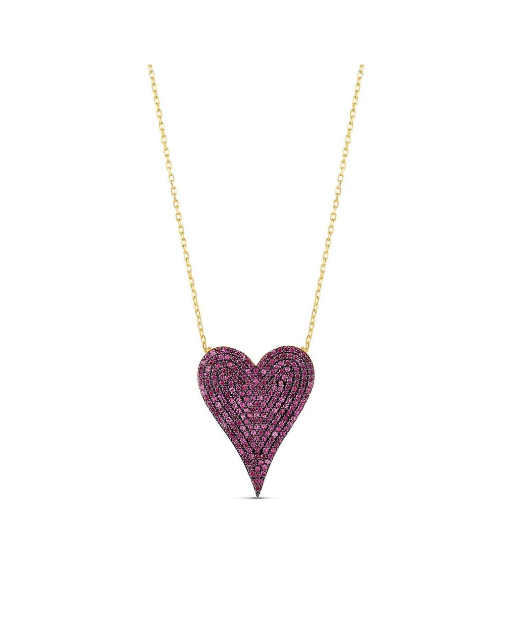 SHYMI Purple Large Pave Heart