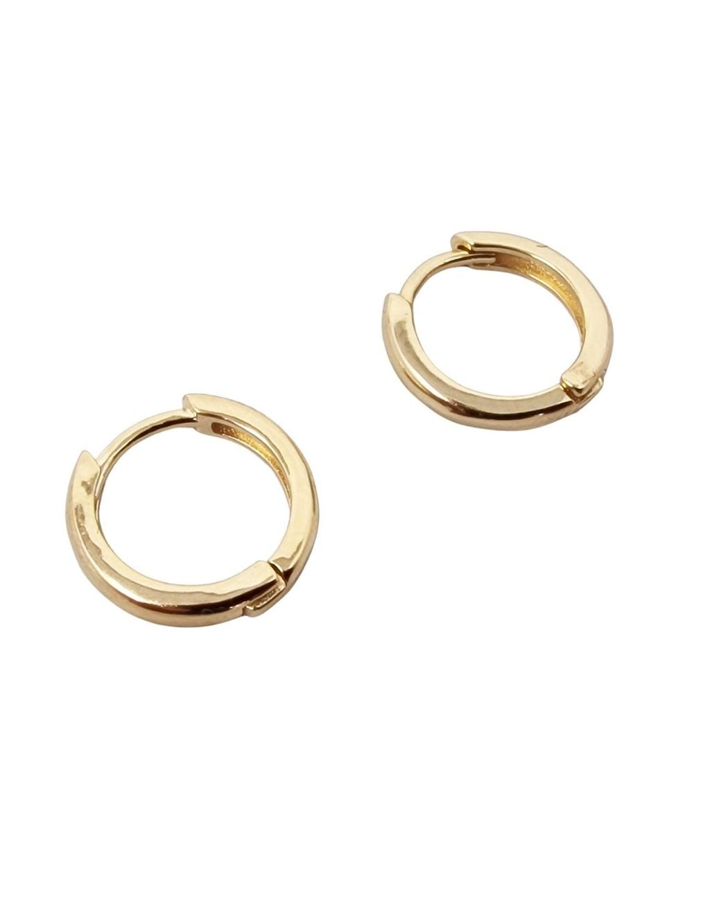 Sophelia Metallic Vermeil Small Round Plain Huggies