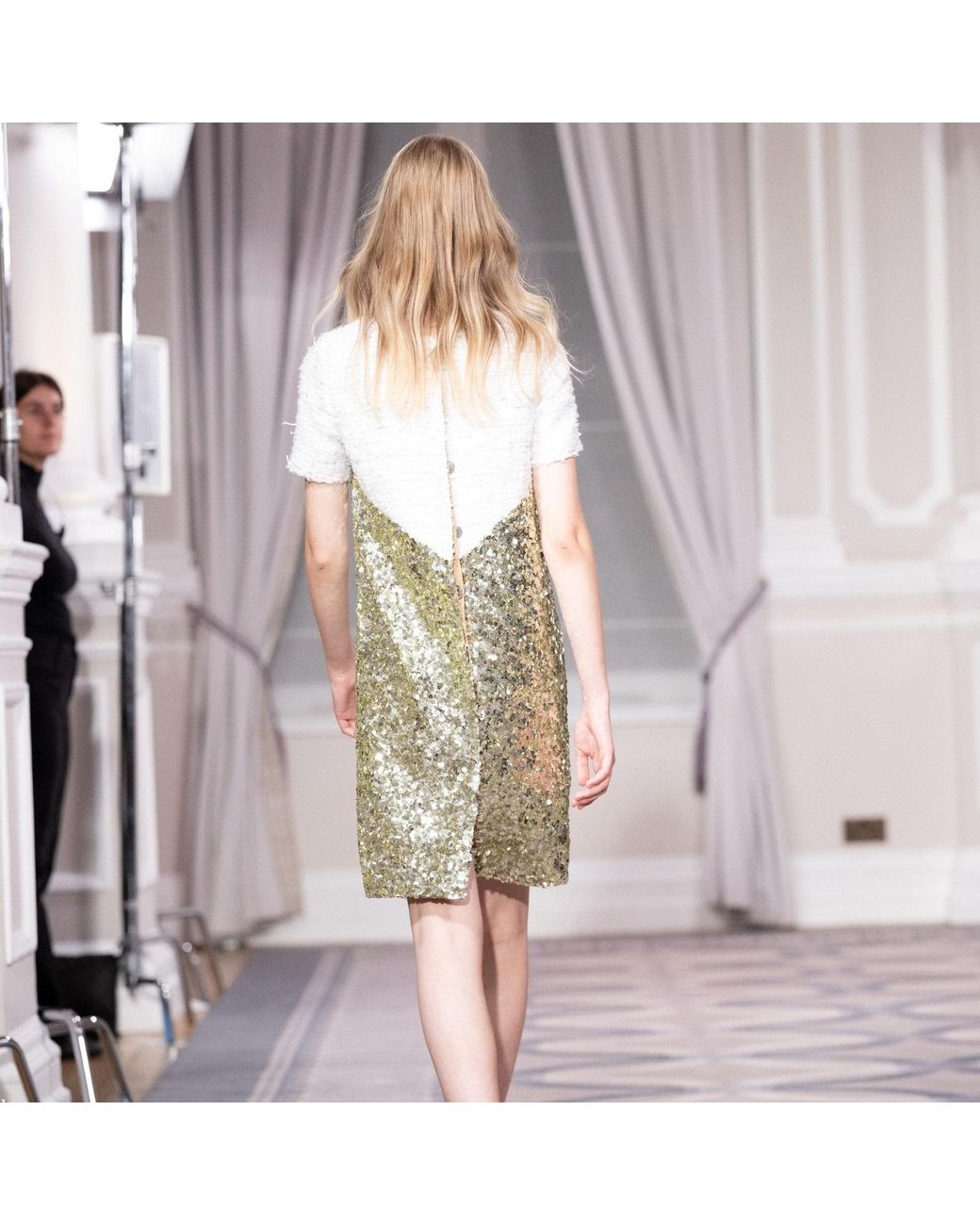 RUE AGTHONIS Natural Littoral Petit Golden Dress