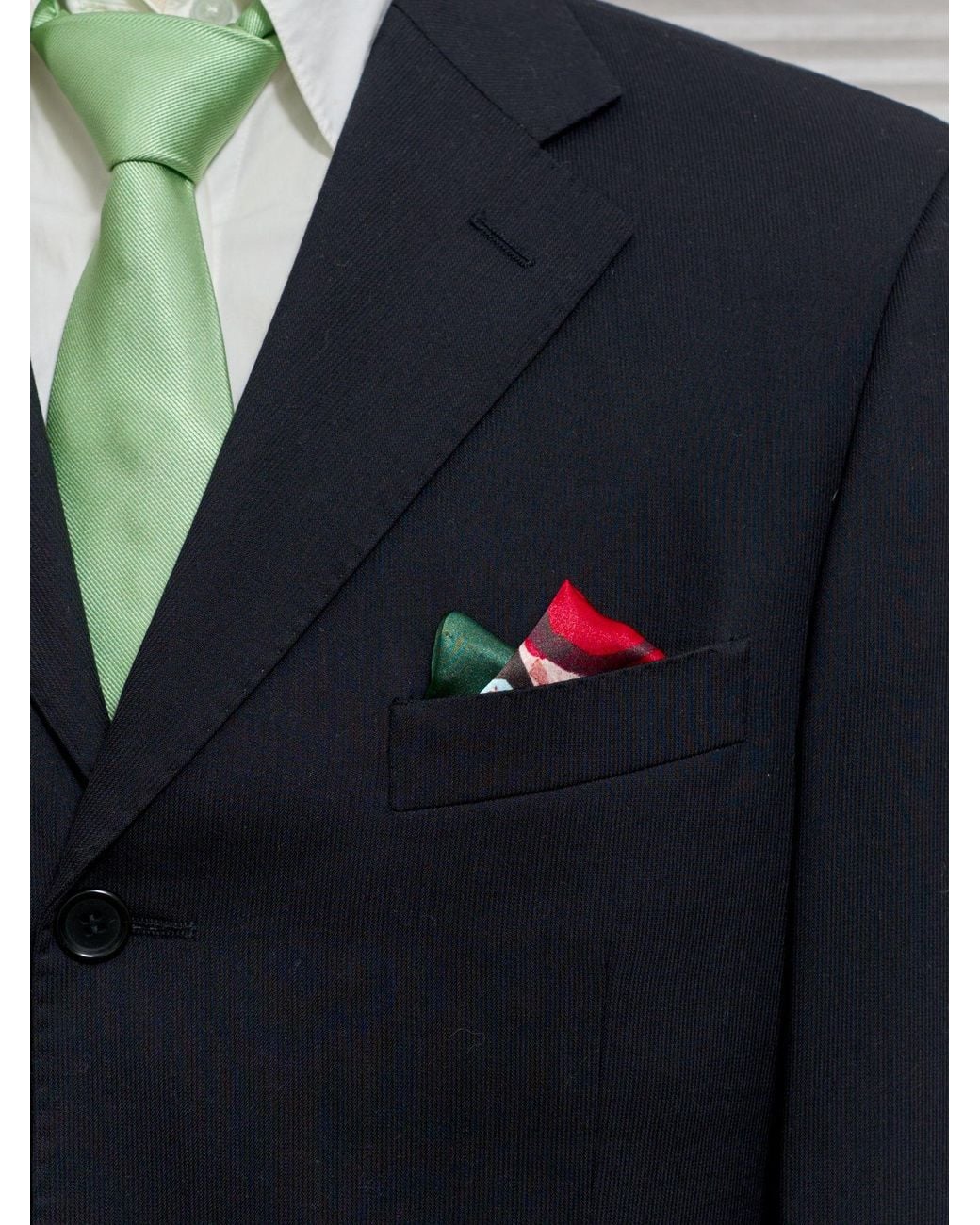Lost Pattern Red Lost Cherries Silk Pocket Square for men
