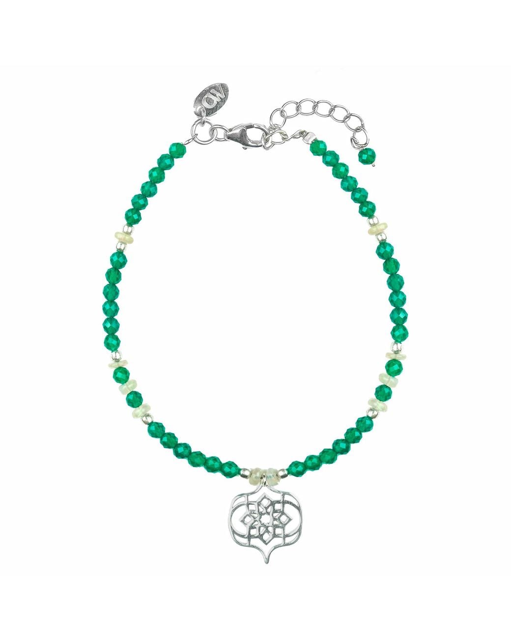 Charlotte's Web Jewellery Green Sevilla Dream Silver Beaded Bracelet