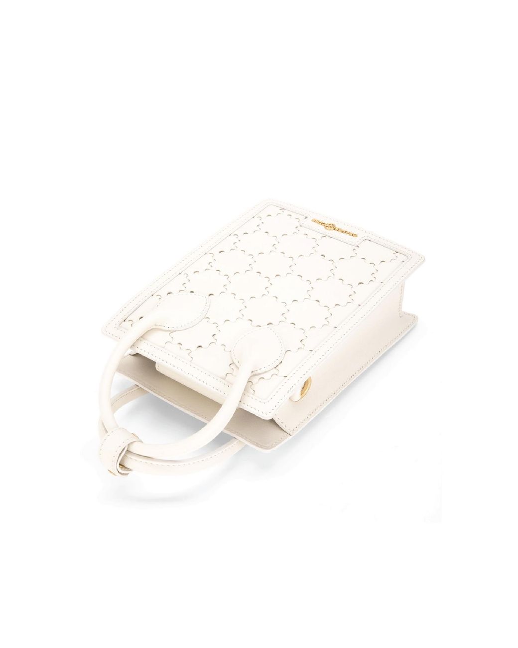 Orange Cube White Quilted Impressions Mini Tote Bag