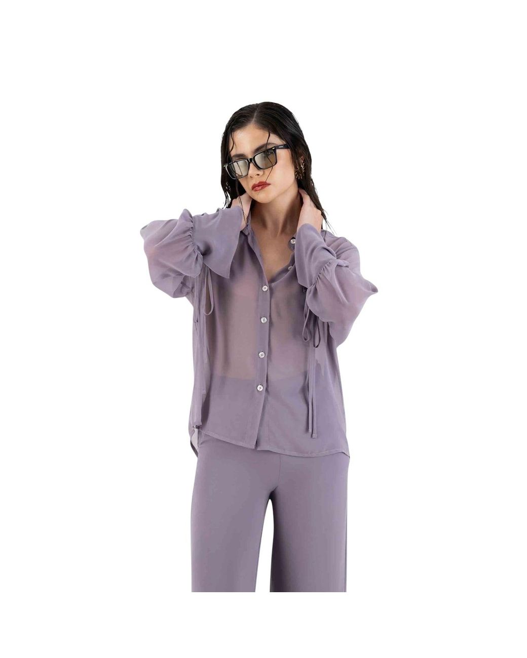 Sun Culture Purple Kay Trousers