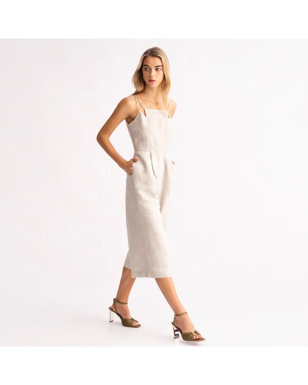 Emma Wallace White Shelly Jumpsuit