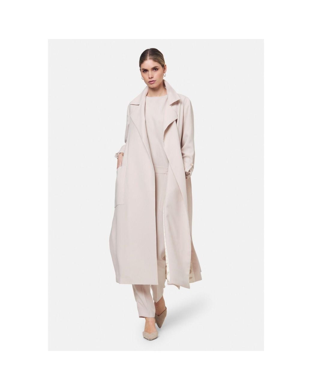 Helen Mcalinden Neutrals Lydiah Natural Pearl Duster Coat