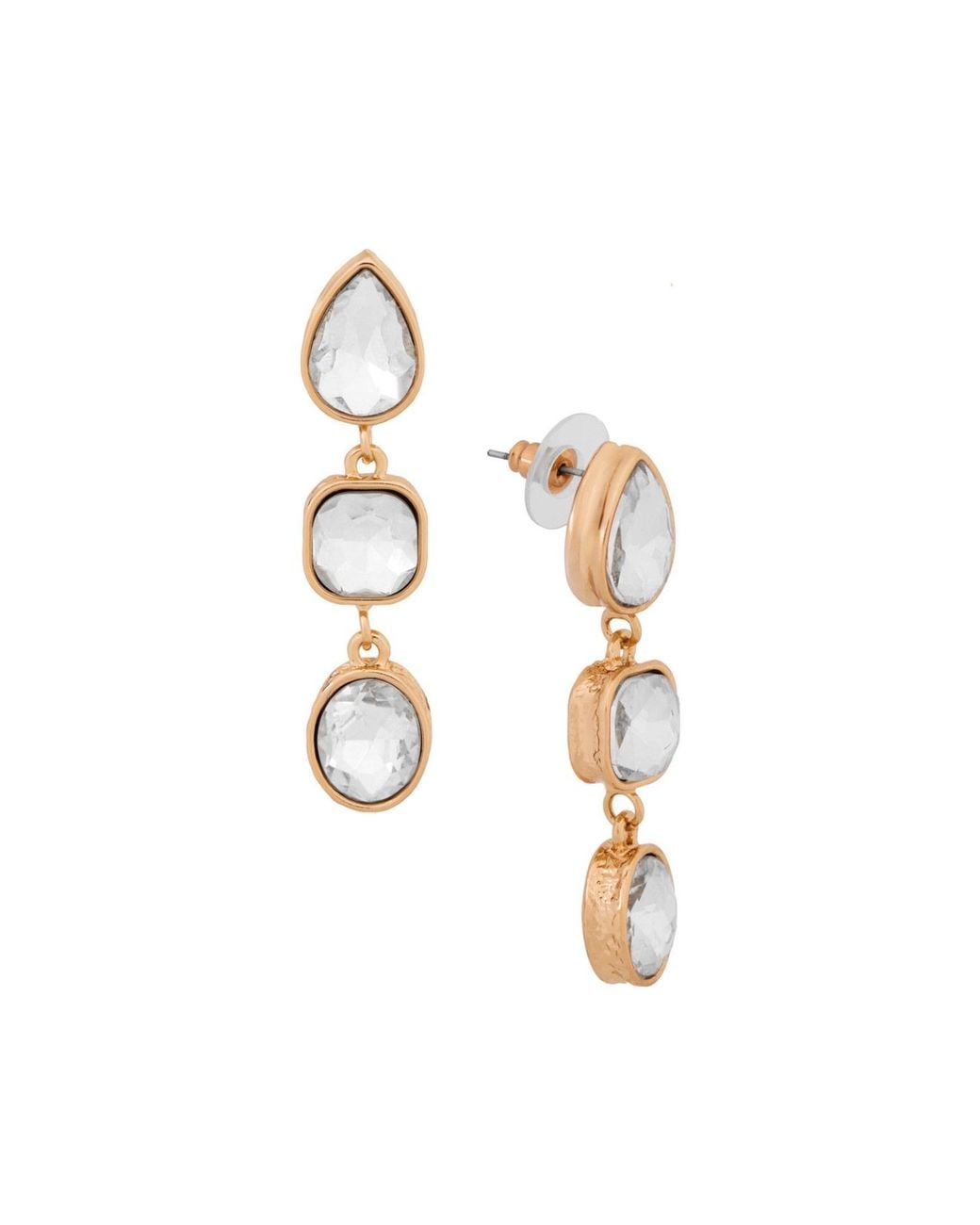 Saachi Metallic Crystal Cascade Earrings
