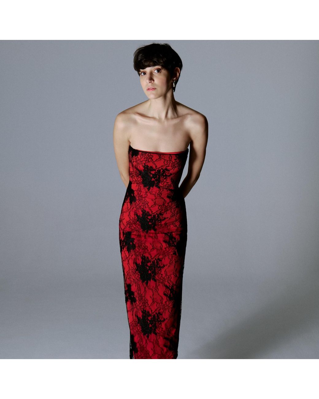 Herfetch Red Midi Vamp Dress