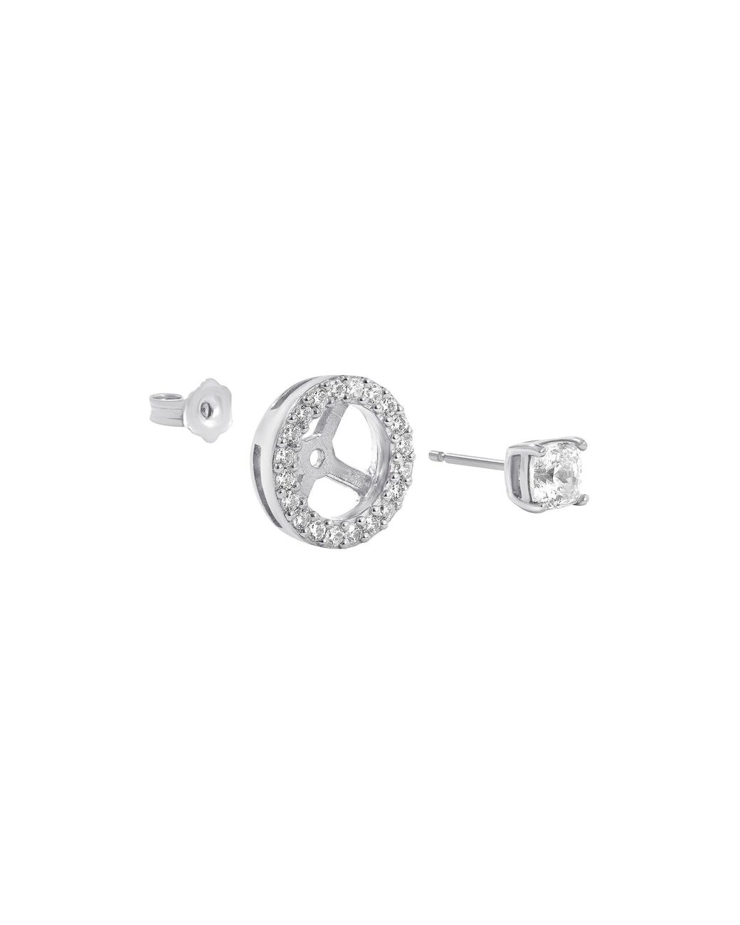 Diamonbliss Metallic Marilyn Monroe Convertible Halo Stud Earrings