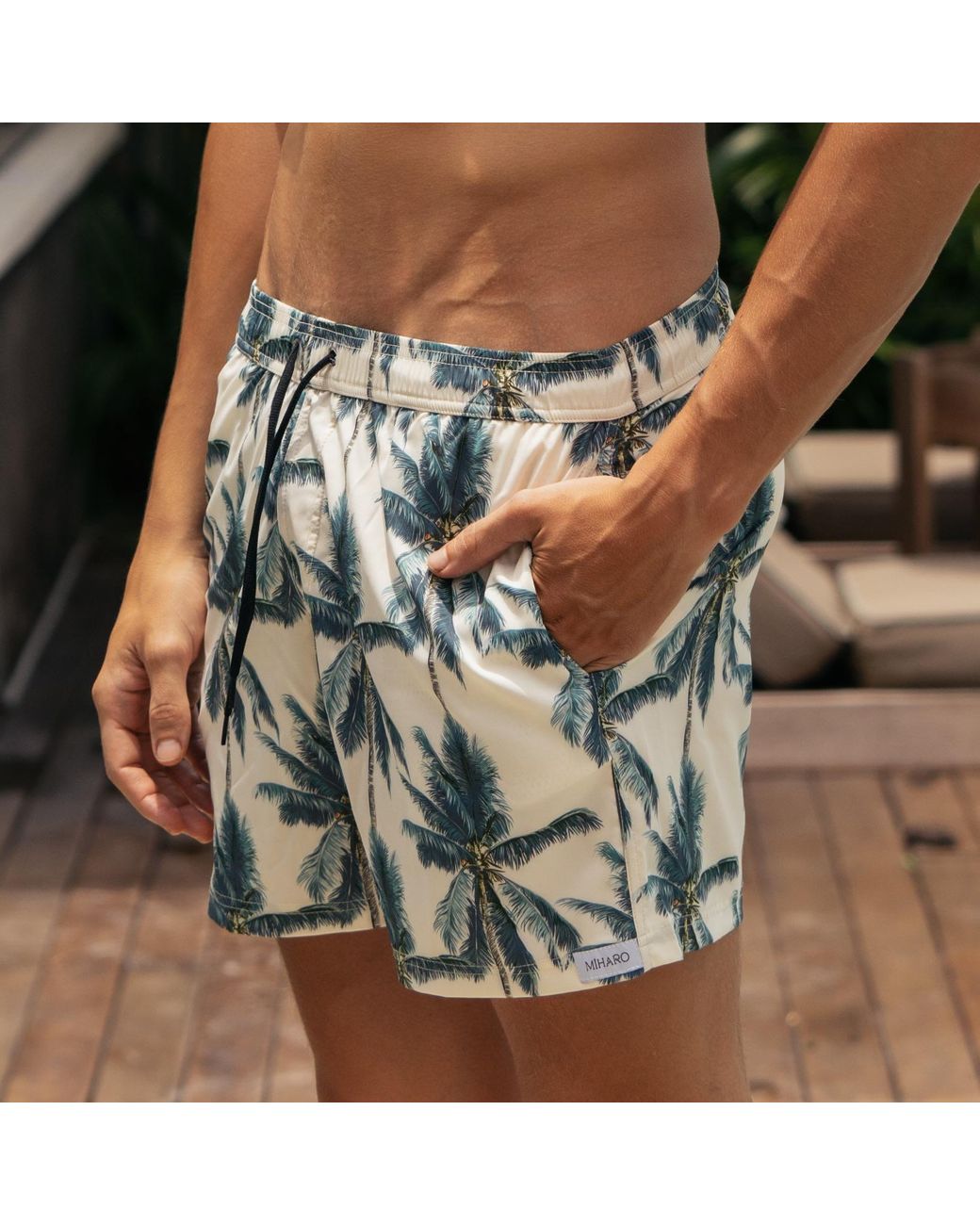 Mihara Blue Swim Trunks for men