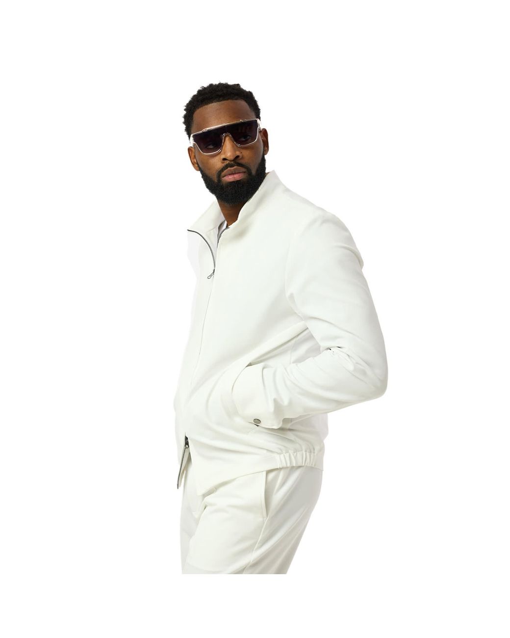 DAVID WEJ White Ashford Relaxed Drawstring Short for men