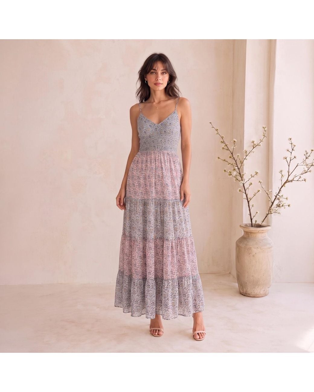 Yumi Kim Purple Neutrals Kuhio Brighton Field Maxi Dress