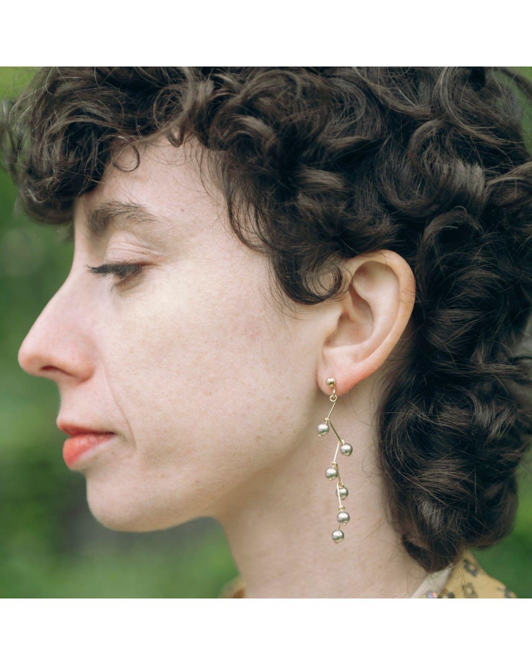 Heartfelt Layers White Tree Branch Chandelier Earrings