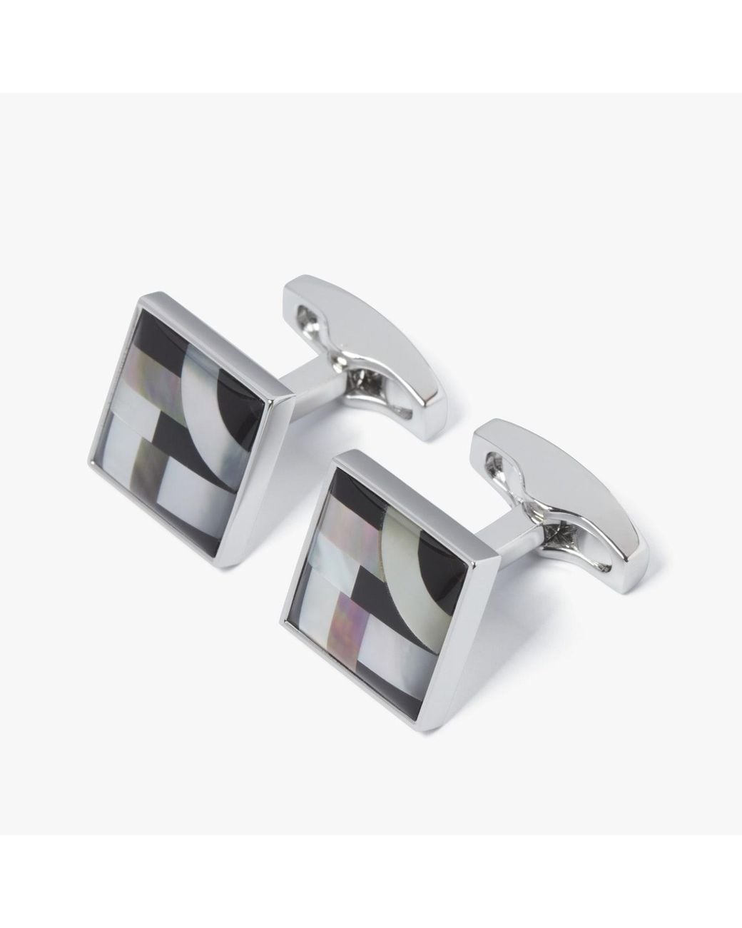 Simon Carter Metallic Bauhaus Lines Cufflink for men