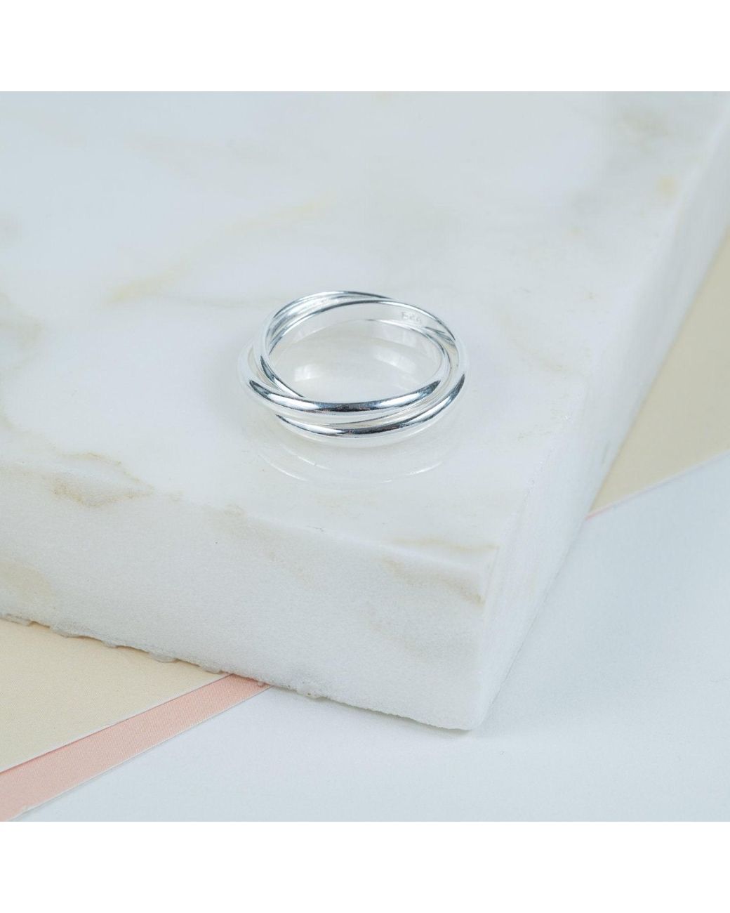 Auree Jewellery White Knightsbridge Classic Sterling Russian Wedding Ring