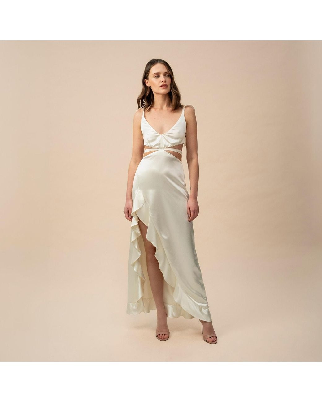 Anse Victorin Natural Angelina Silk Dress